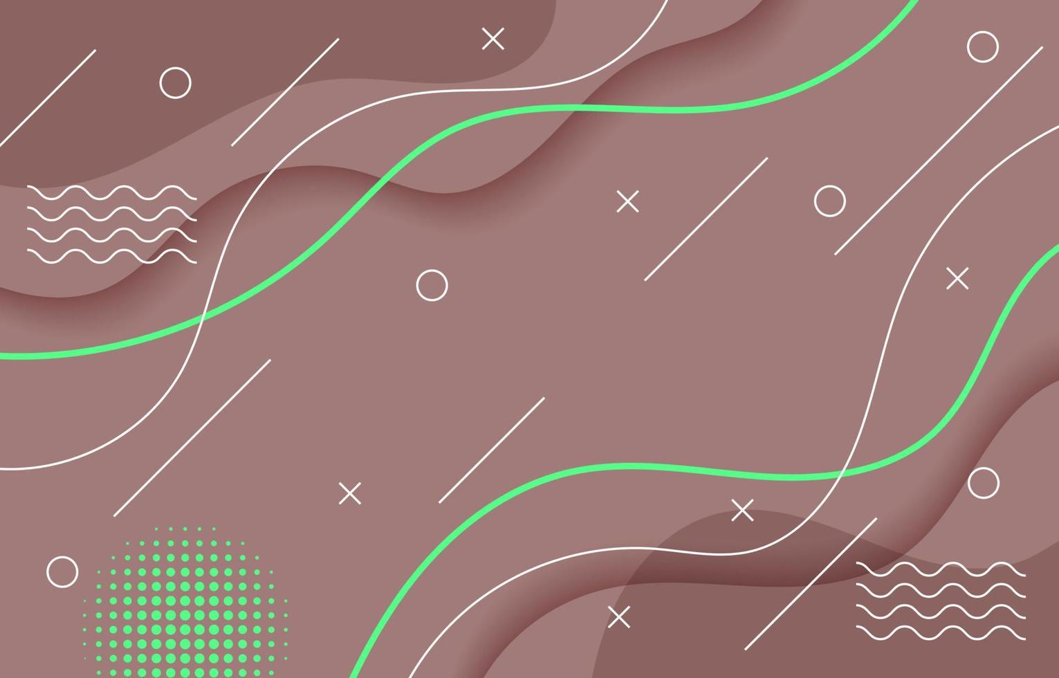 abstract modern minimalist elegant fluid wave background with memphis elements vector