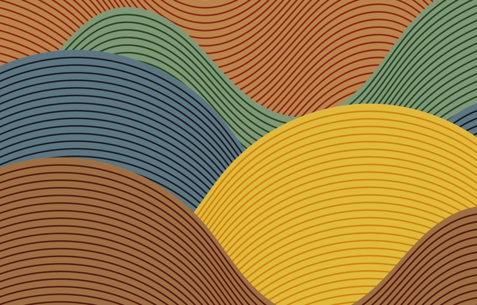 abstract colorful fluid wave background with stripe lines vector