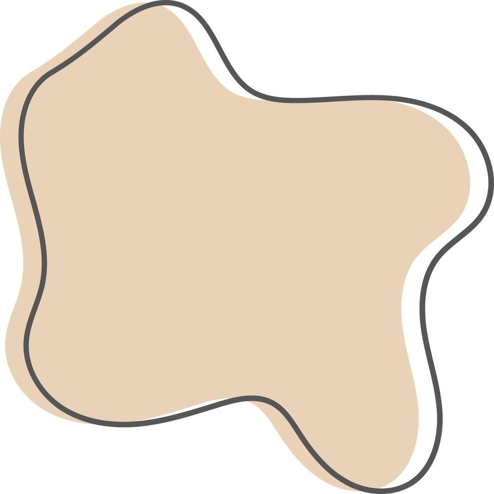 set of abstract organic blob shape elements with line vector