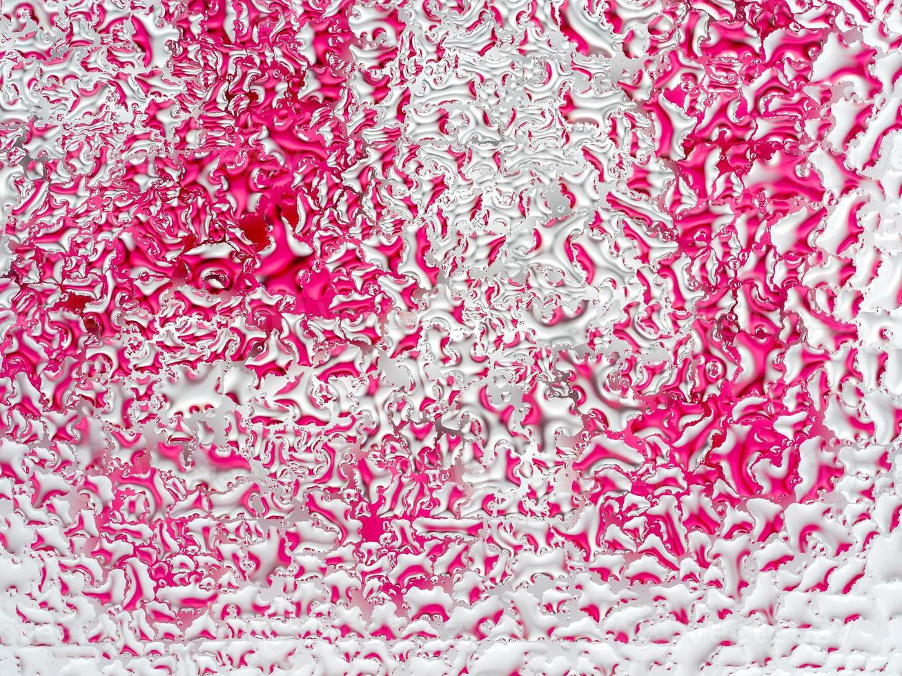 fondo rosa y blanco abstracto con gotas convexas grandes y pequeñas de agua sobre vidrio, condensación en la ventana. macro, primer plano. foto