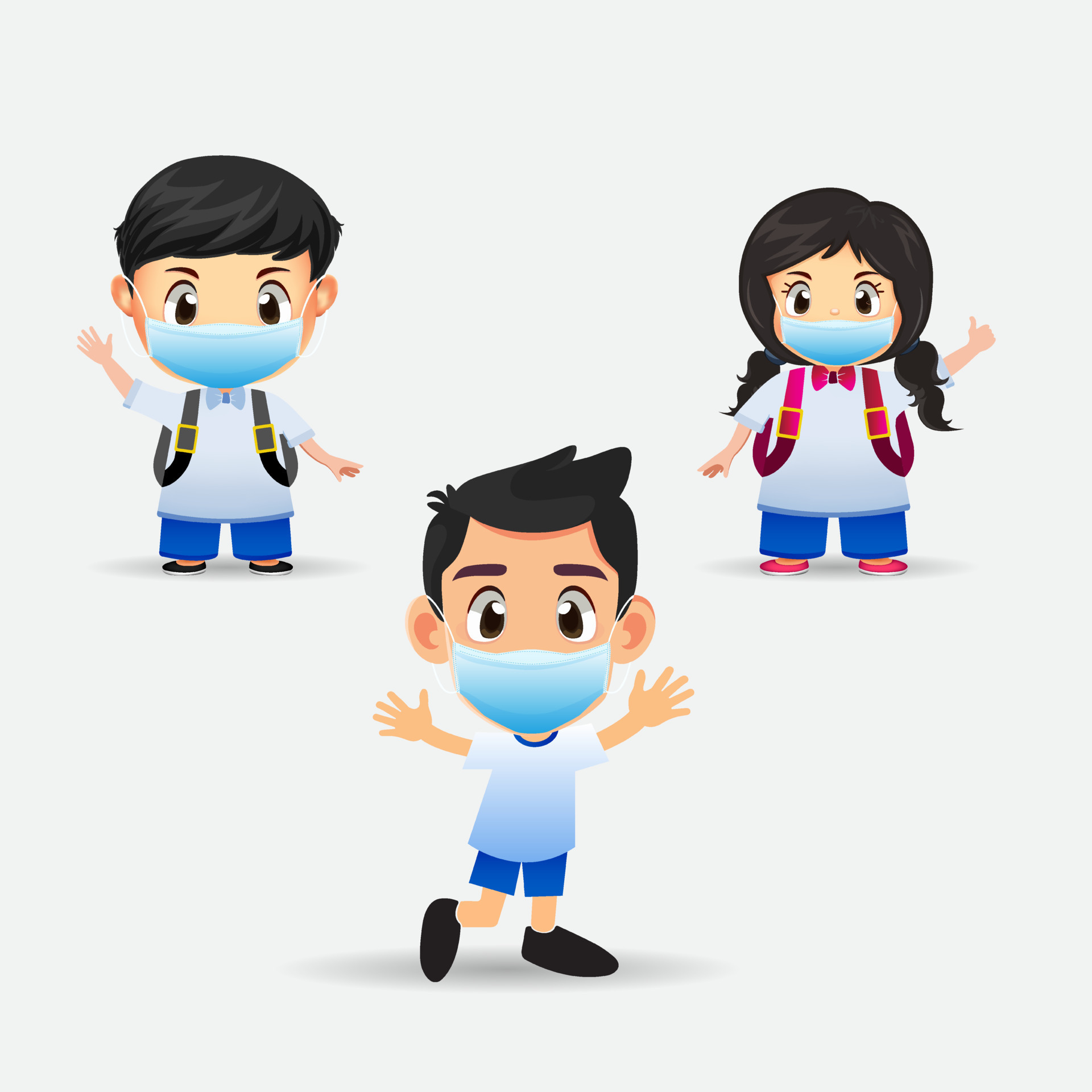Collection of Cute kids cartoon design with using medical face mask vector. 7189527 Vector Art at Vecteezy Collection of Cute kids cartoon design with using medical face mask vector. 7189527 Vector Art at Vecteezy