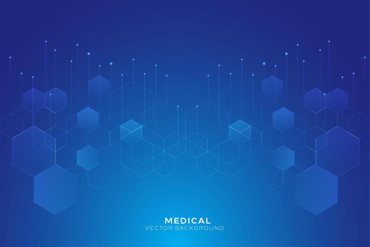 Elegant blue medical background vector illustration.