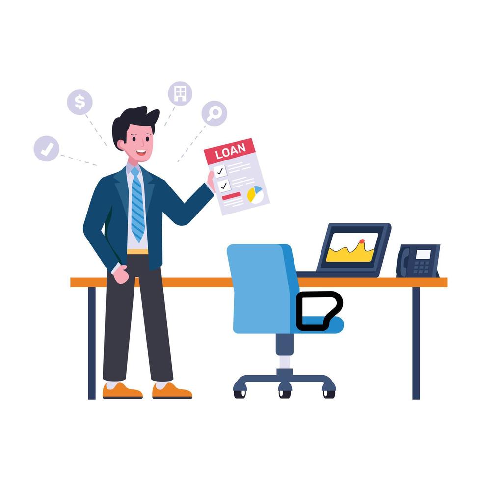 Check this flat illustration of Business report vector