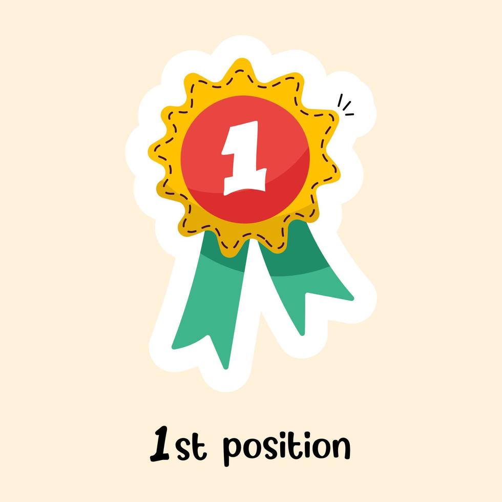 Get hold of this flat sticker of 1st position vector