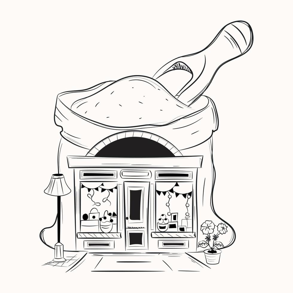 Vector design of herb shop, isometric illustration
