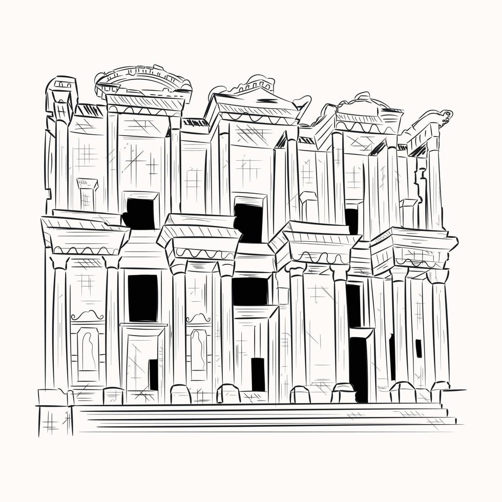 A scalable hand drawn illustration of house vector