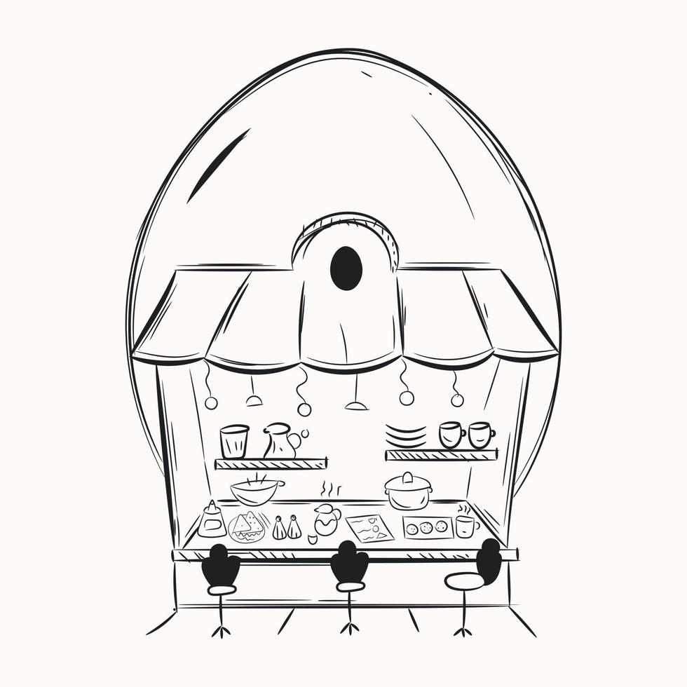 Have a look at this hand drawn illustration of egg shop vector