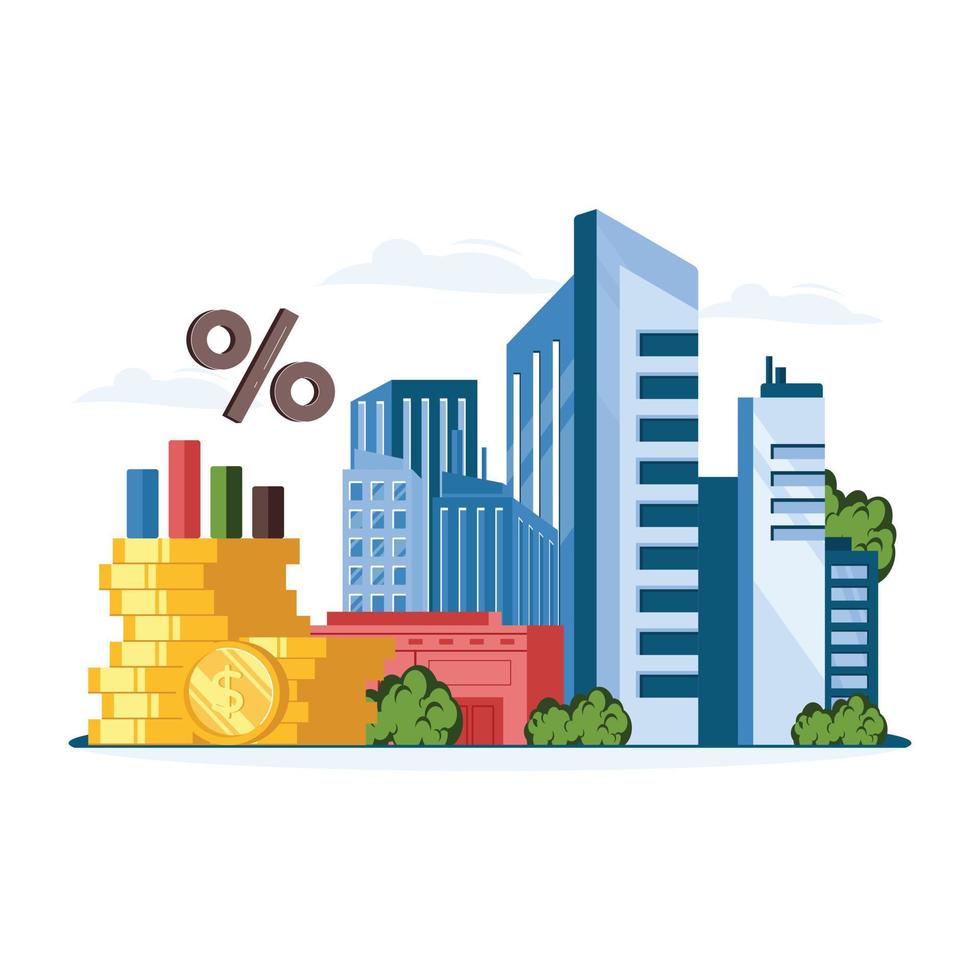 City Investment Illustration vector