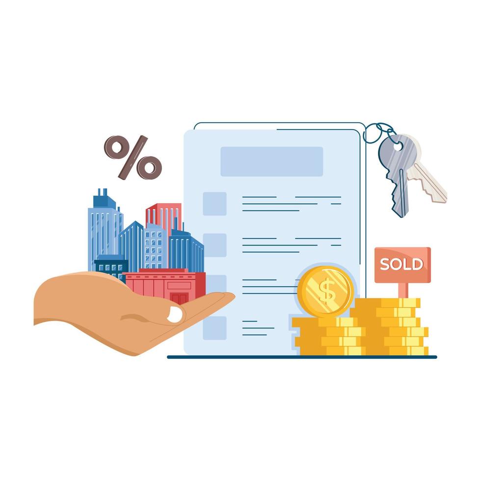 Home Sold and Ownership Illustration vector