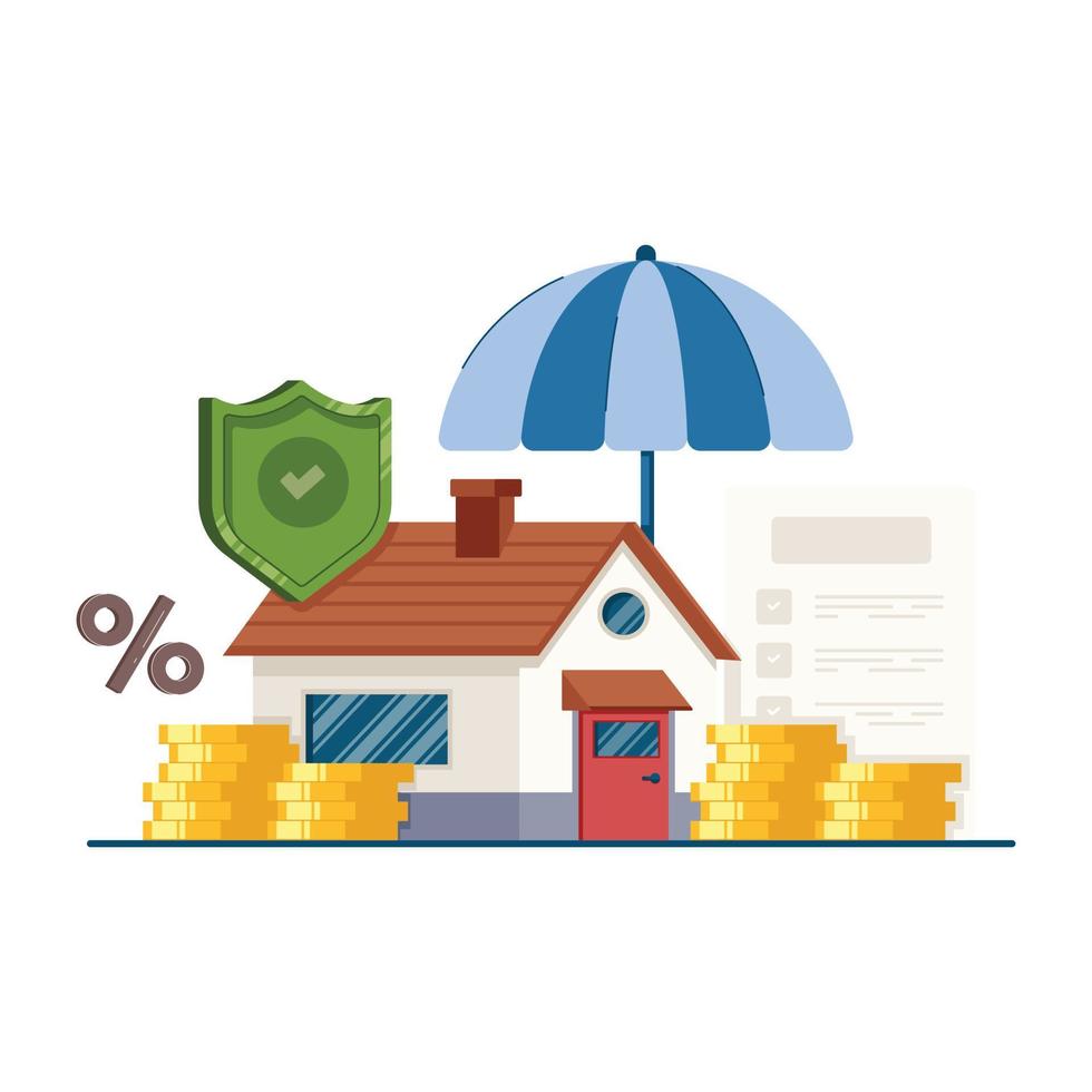 Home Insurance Illustration vector