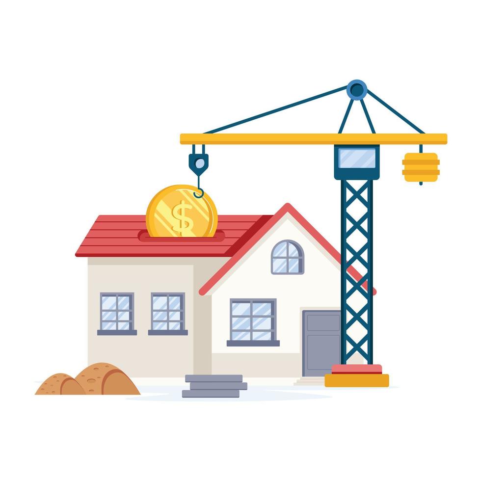 Construction Cost Illustration vector