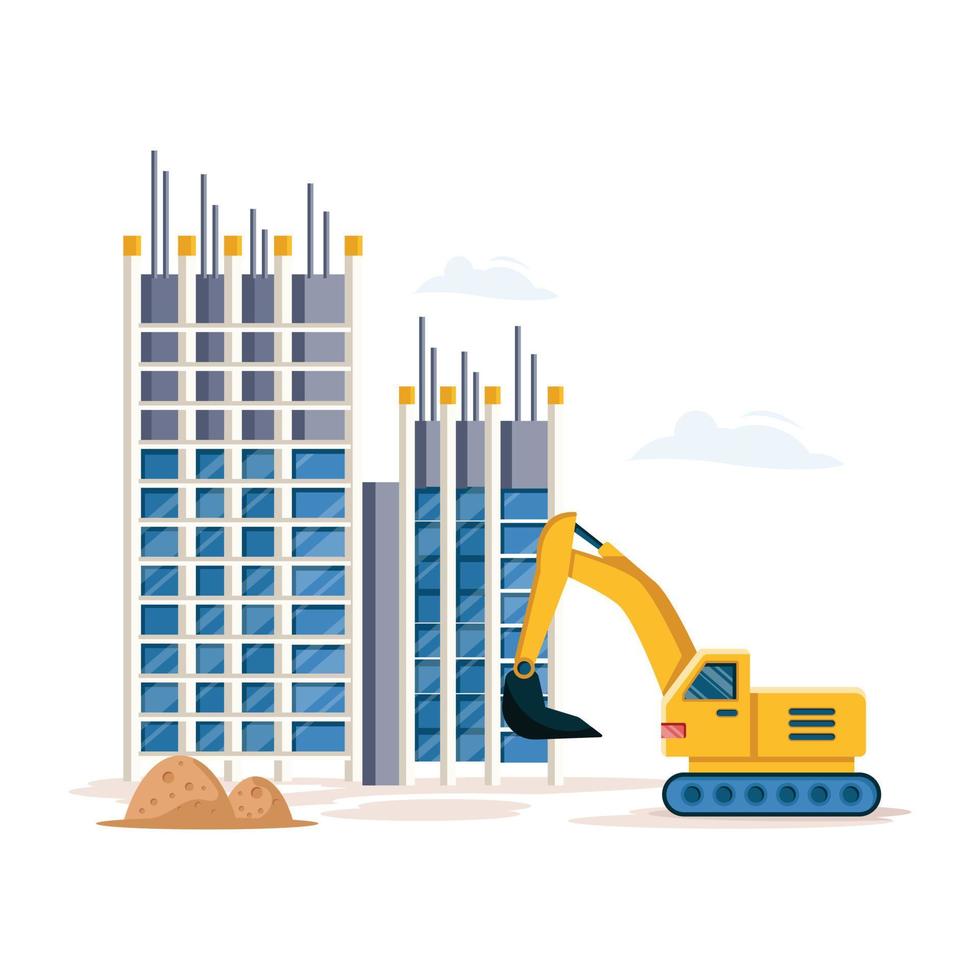 Smart Construction Illustration vector