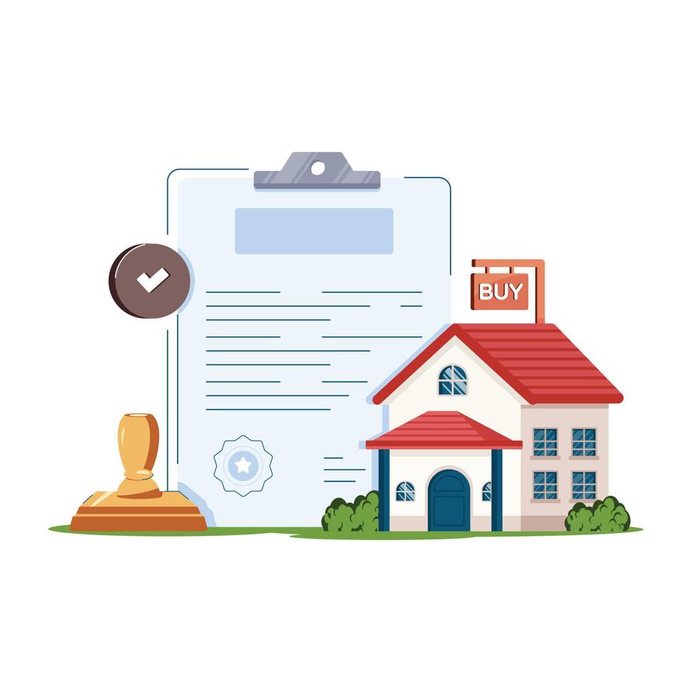 House Permit Illustration vector