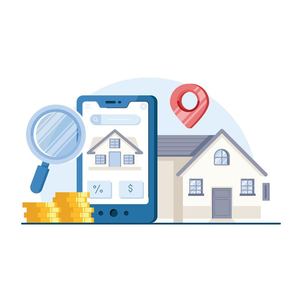 Property App Illustration vector