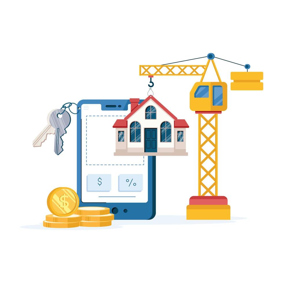 Construction App Illustration vector