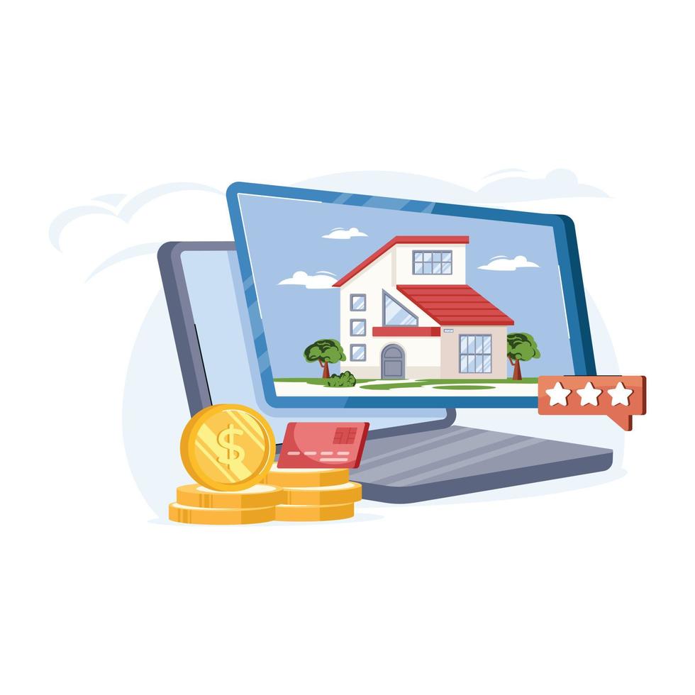 Digital Mortgage Illustration vector