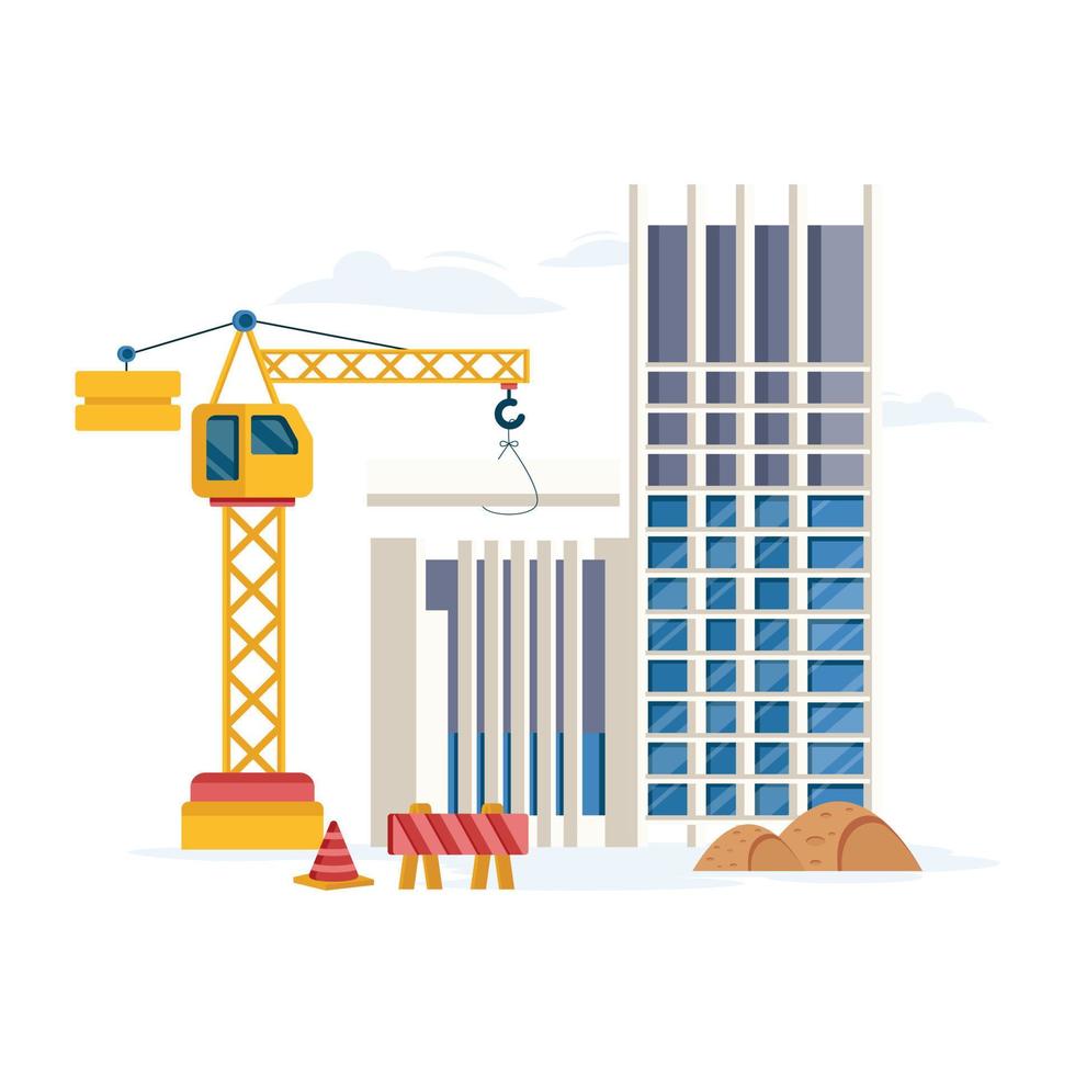 Construction Site Illustration vector