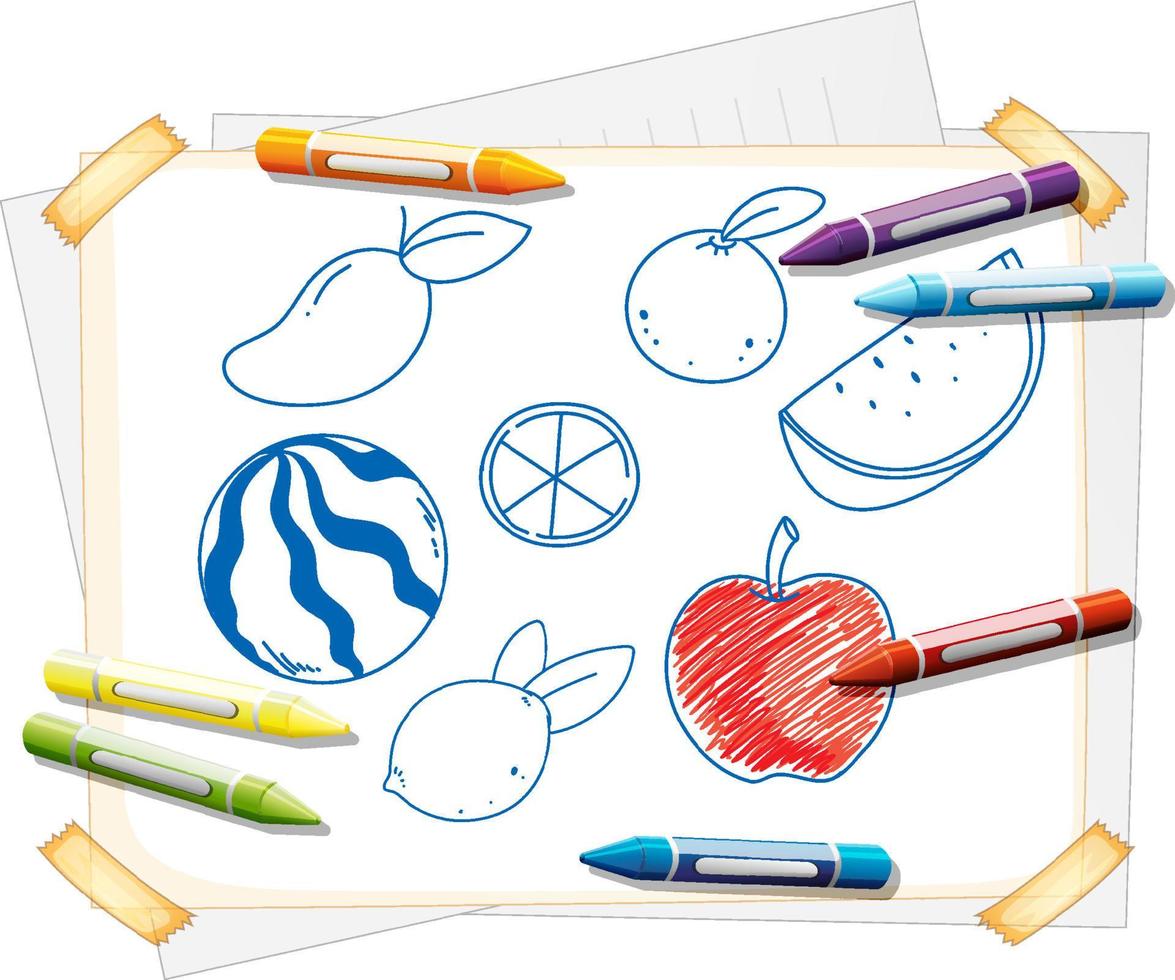 Colouring book template for kids vector