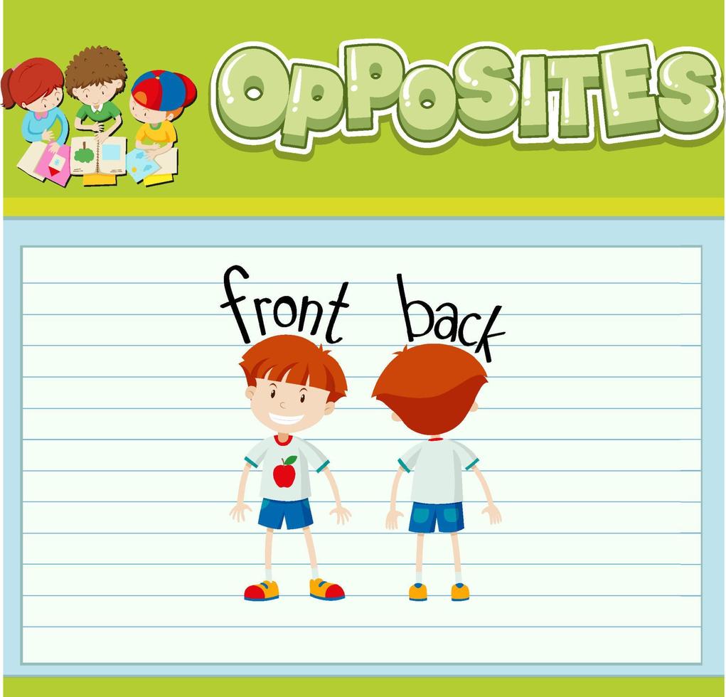 Opposite words with pictures for kids vector