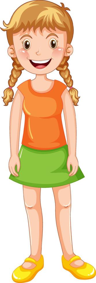 Little girl with happy face vector