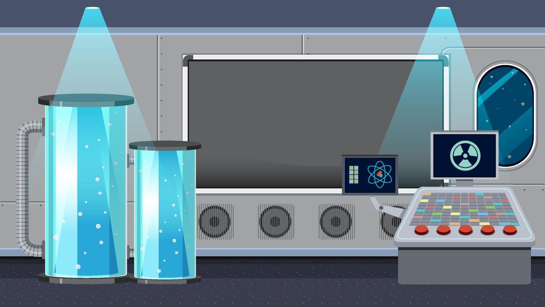 Science laboratory room for chemical experiments vector