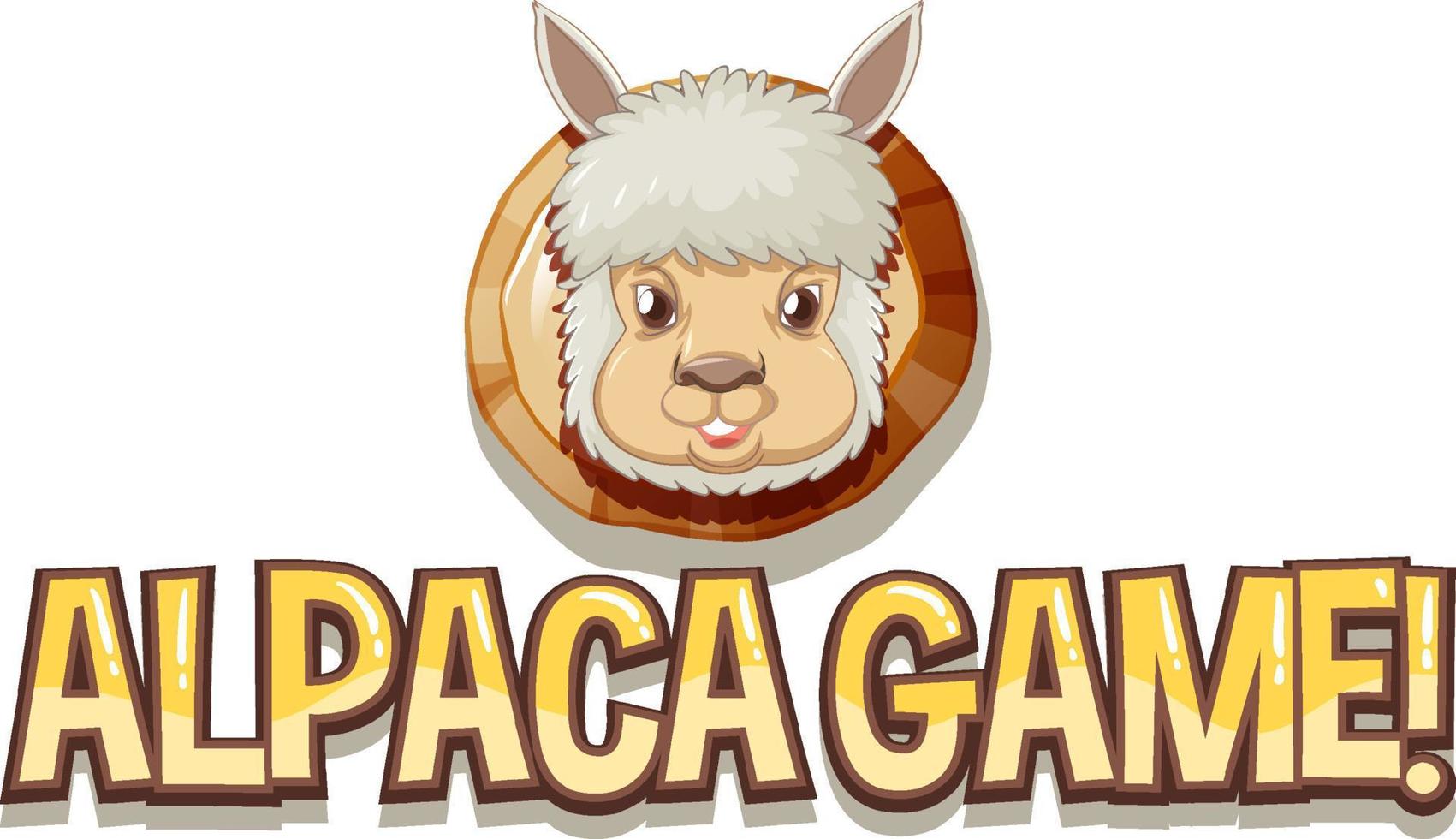 A banner of alpaca game on white background vector