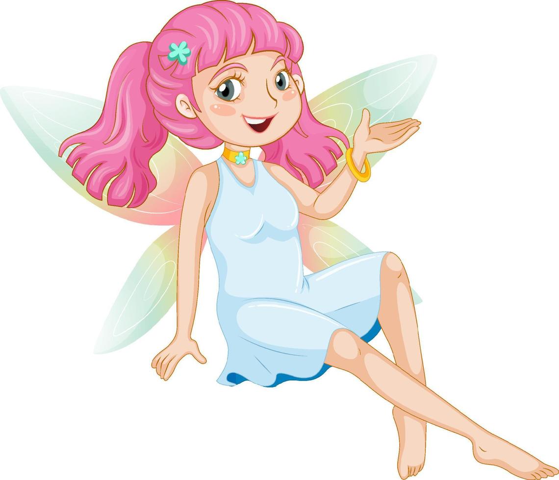 Fantastic fairy girl cartoon character vector