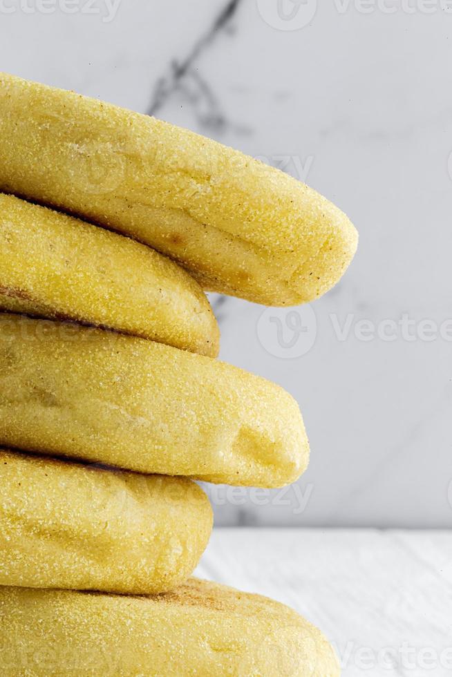 Homemade harcha semolina bread pancake photo