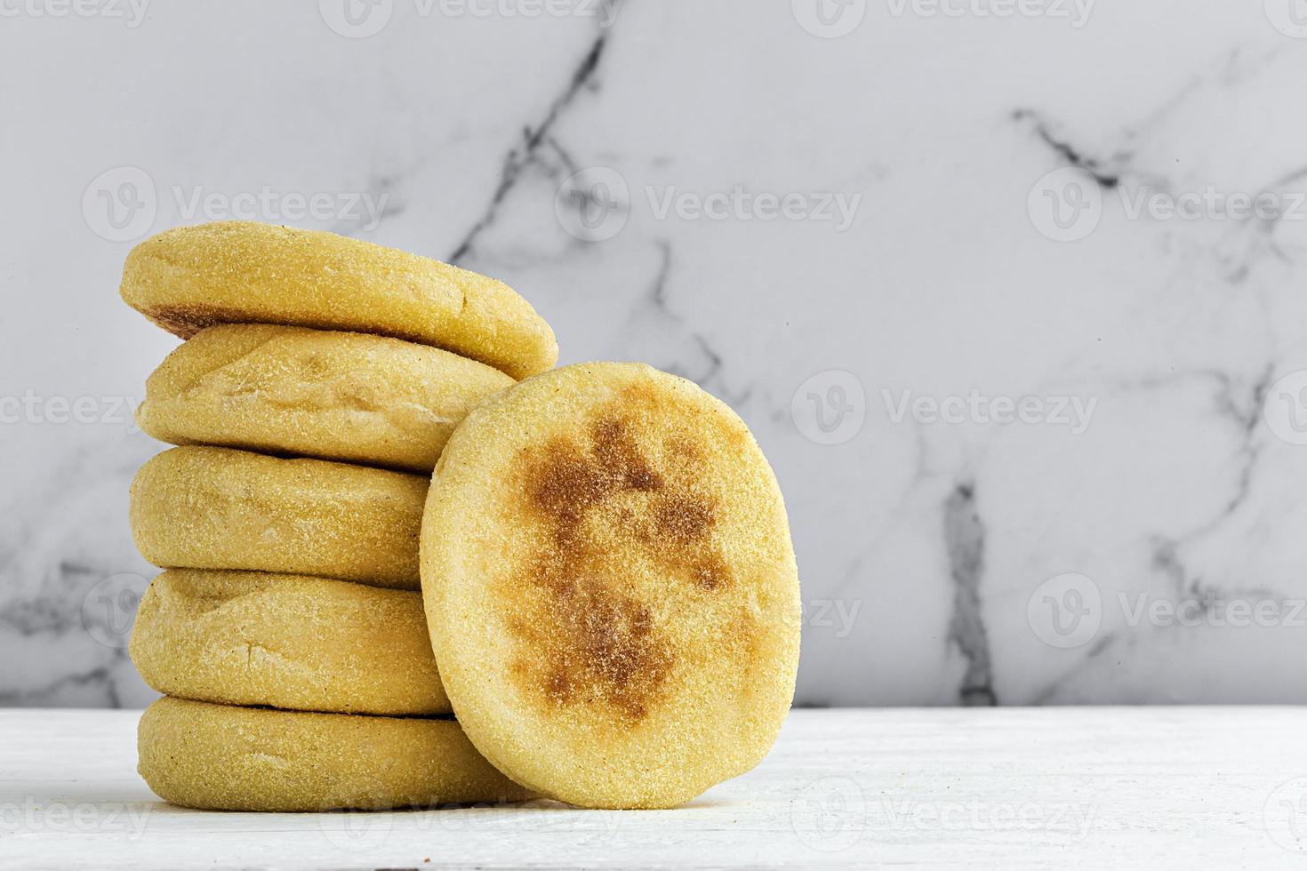 Homemade harcha semolina bread pancake photo