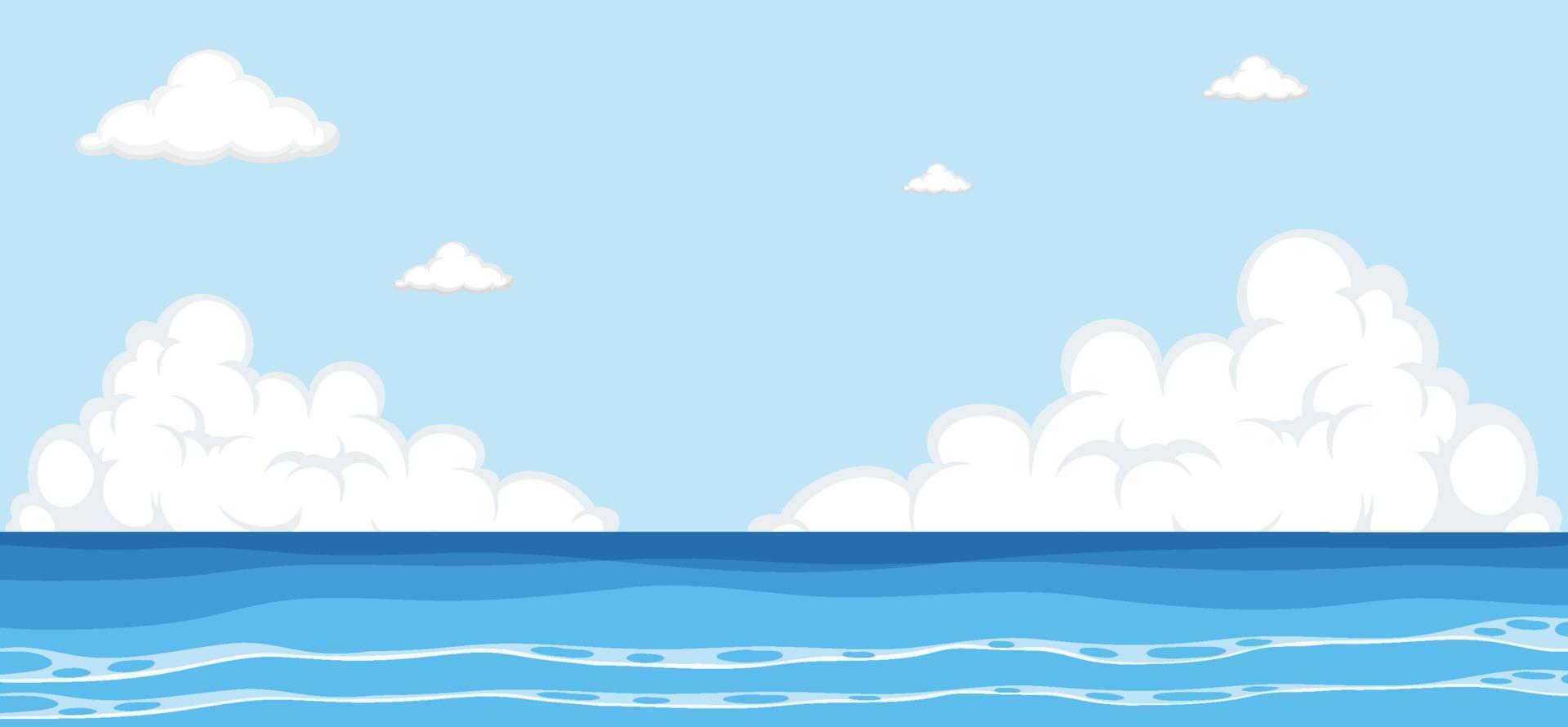 Empty ocean sea background vector