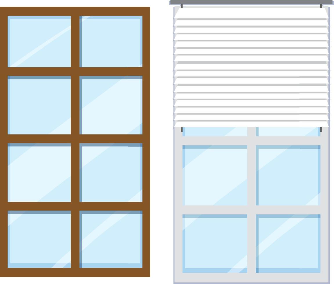 Different vertical house windows vector