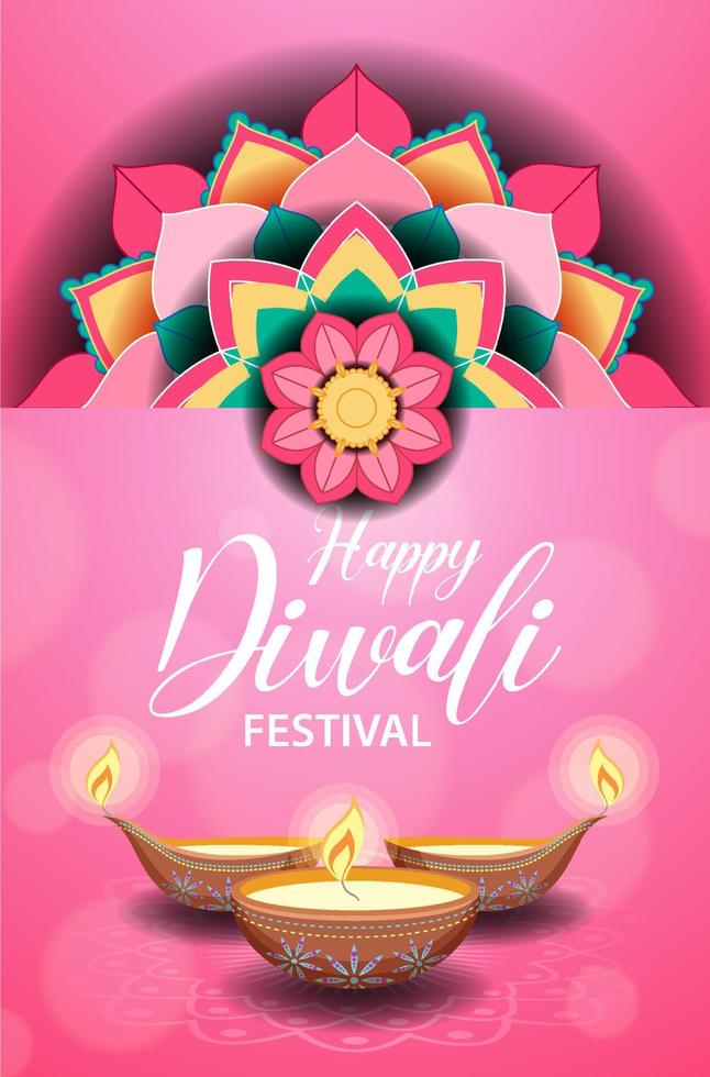 Happy Diwali Indian festival banner vector