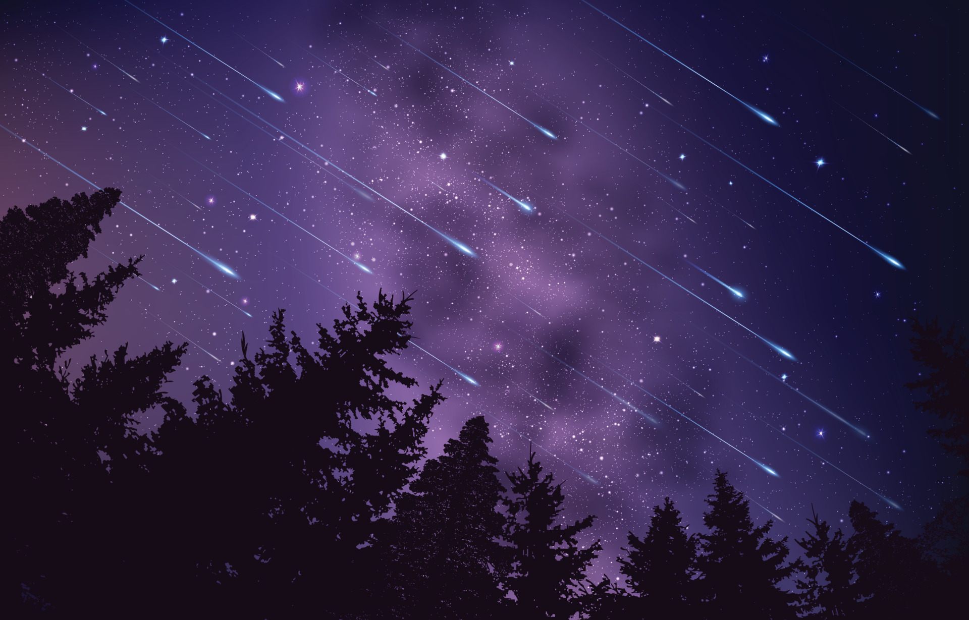 Meteor Shower Background Concept 7190730 Vector Art at Vecteezy