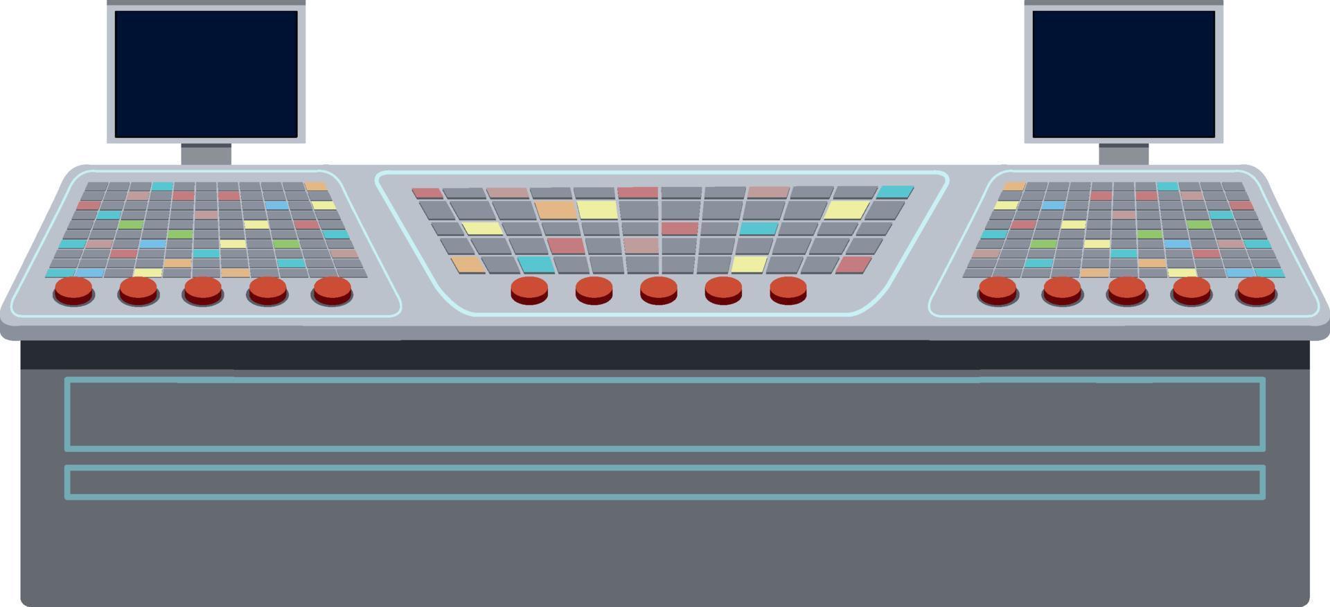 panel de control y monitor vector