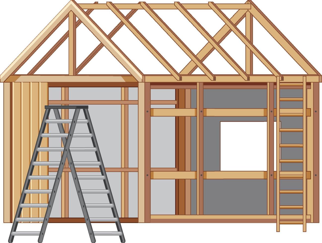 House construction site concept vector