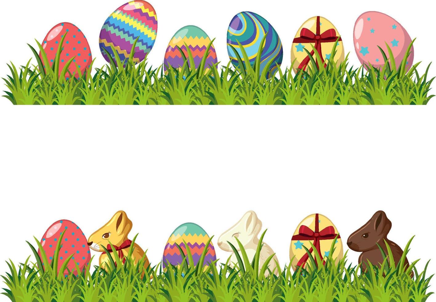 Happy Easter design with decorated eggs 7190806 Vector Art at Vecteezy