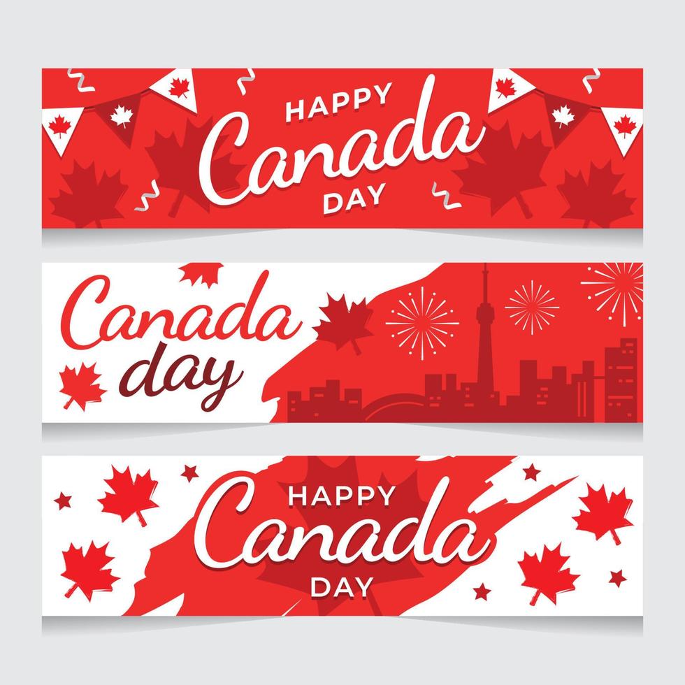 banner del día de canadá vector