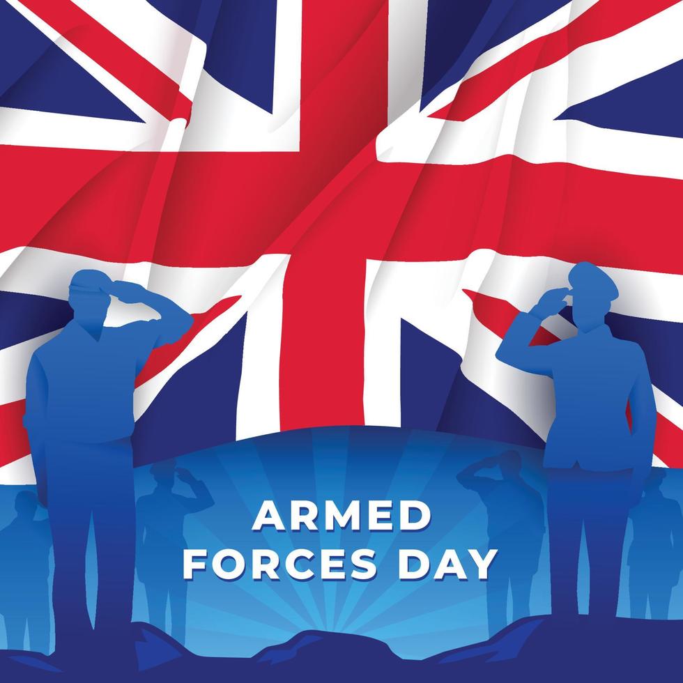 UK Armed Forces Day vector