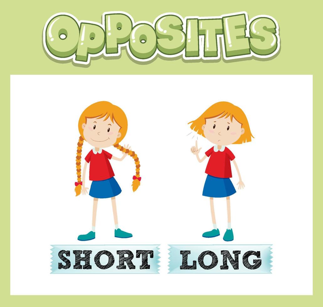 Opposite English words for kids vector
