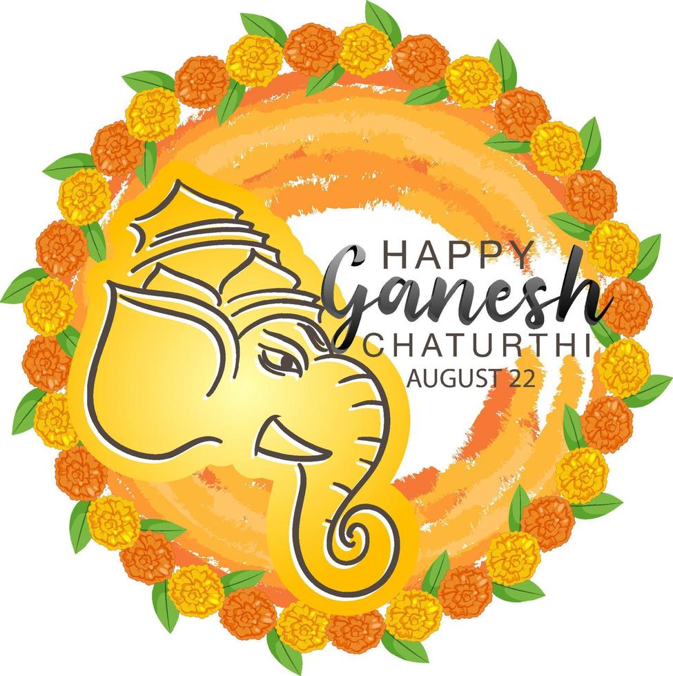 Happy Ganesh Chaturthi Poster vector