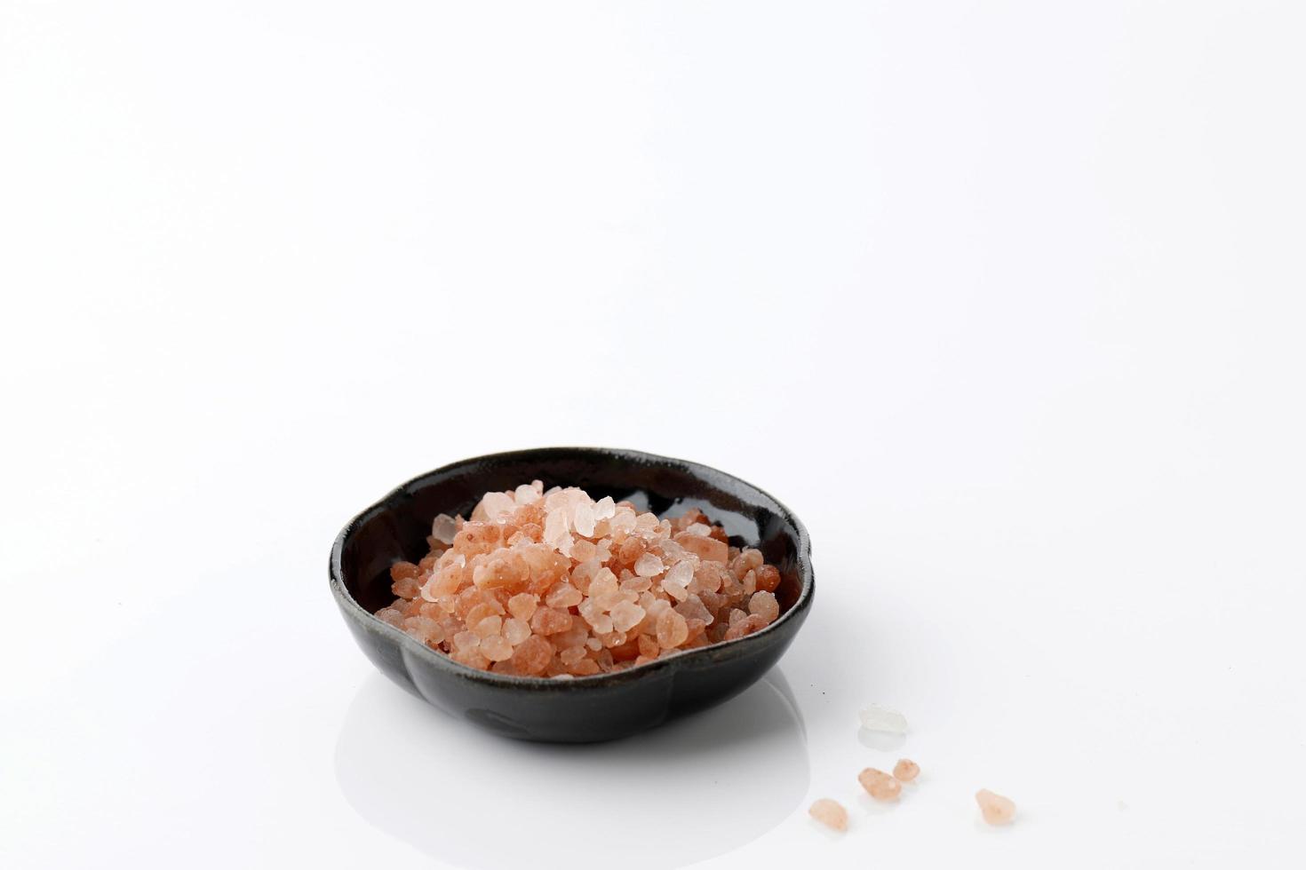 Himalayan Salt on White Background photo