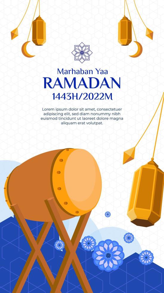 plantilla de diseño de historia de eid mubarak vector