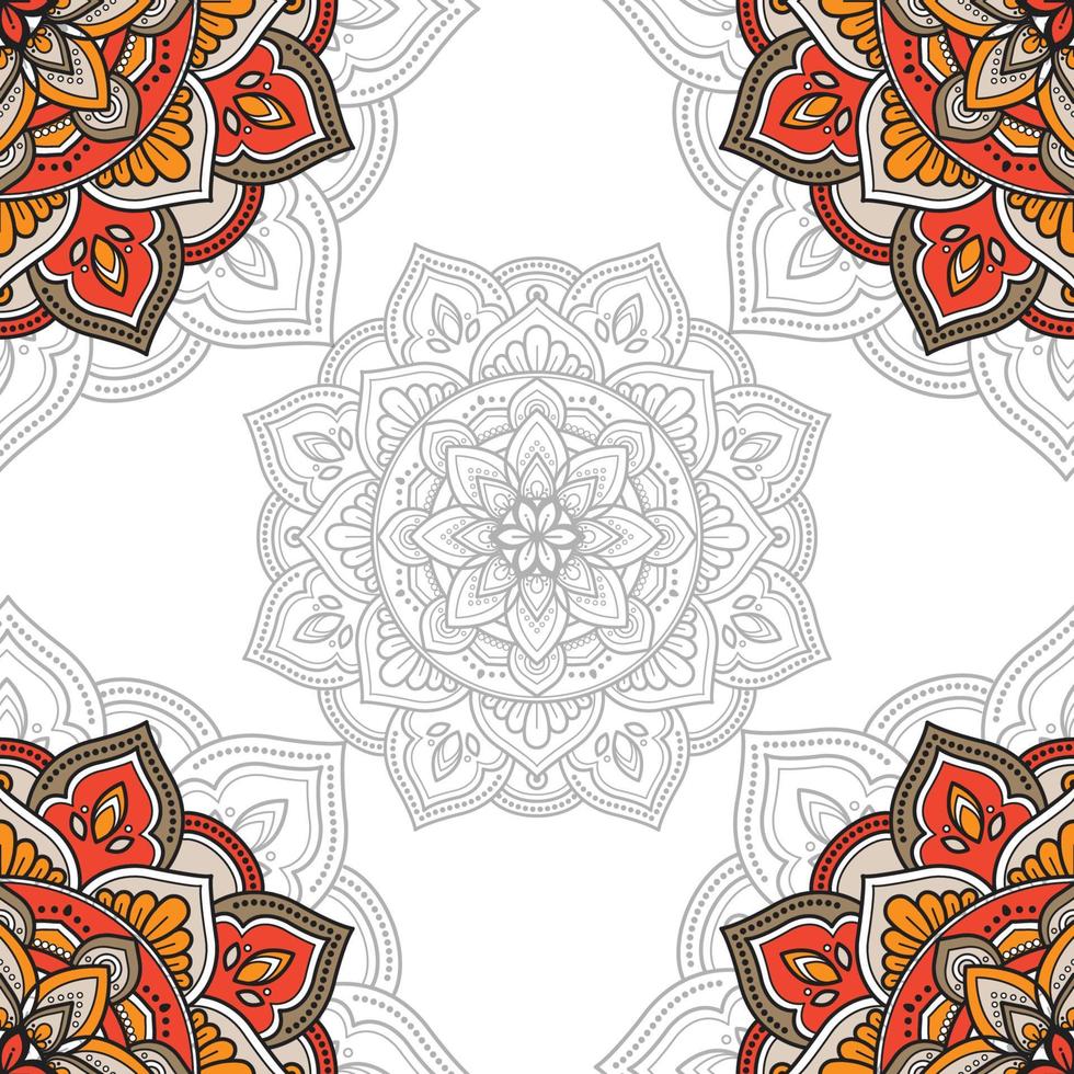Mandala Seamless Pattern vector