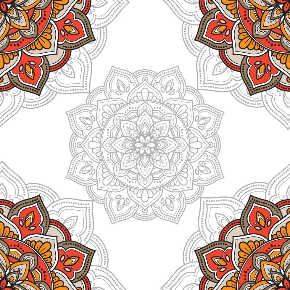 Mandala Seamless Pattern vector