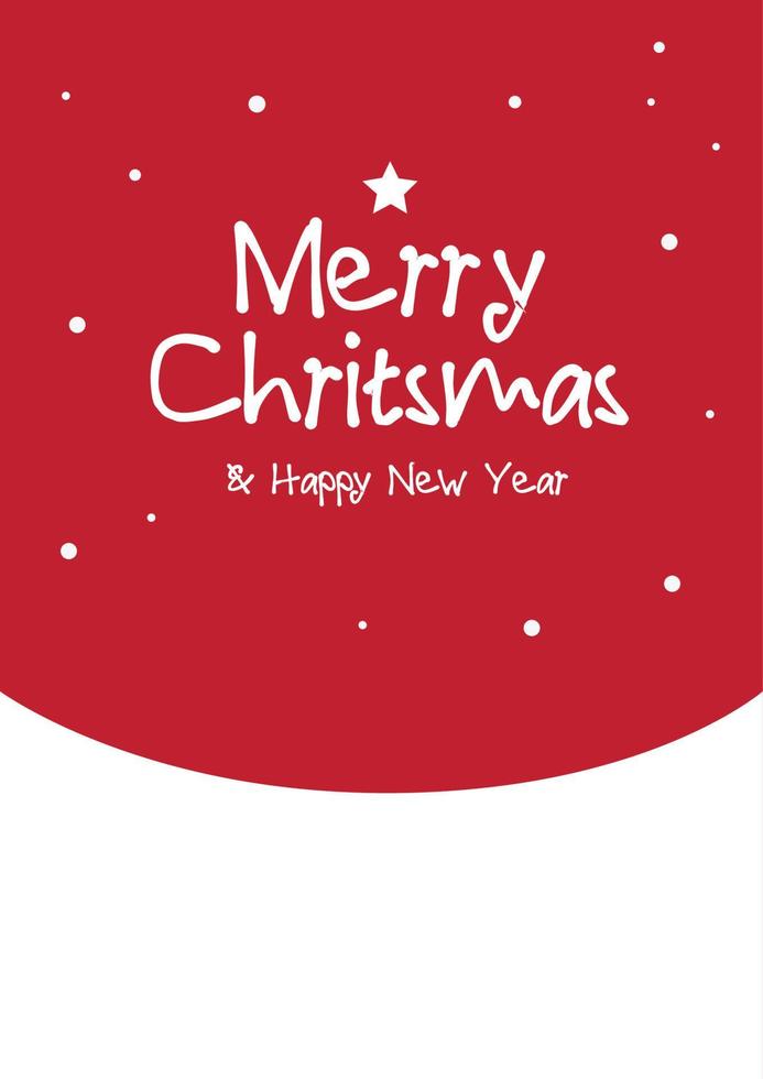 Merry Christmas and Happy New Year Greeting Card vector