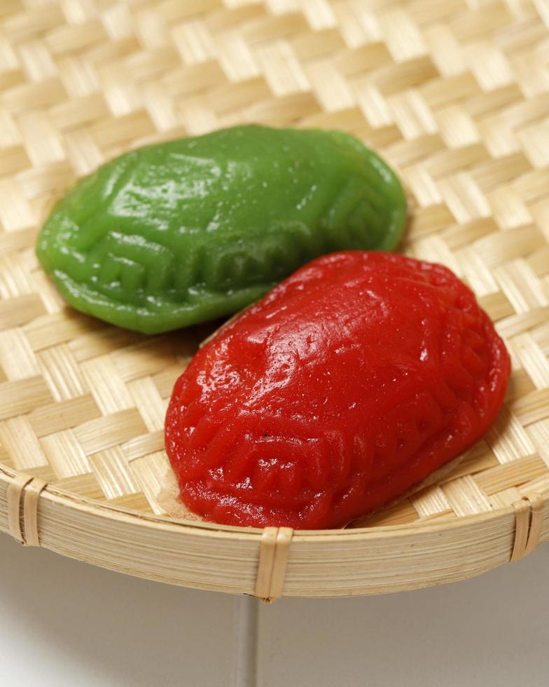 Traditional Famous Dish or Cake New Year of China Known Well as Red Tortoise Cake or Kue Ku or Kuih Tok photo