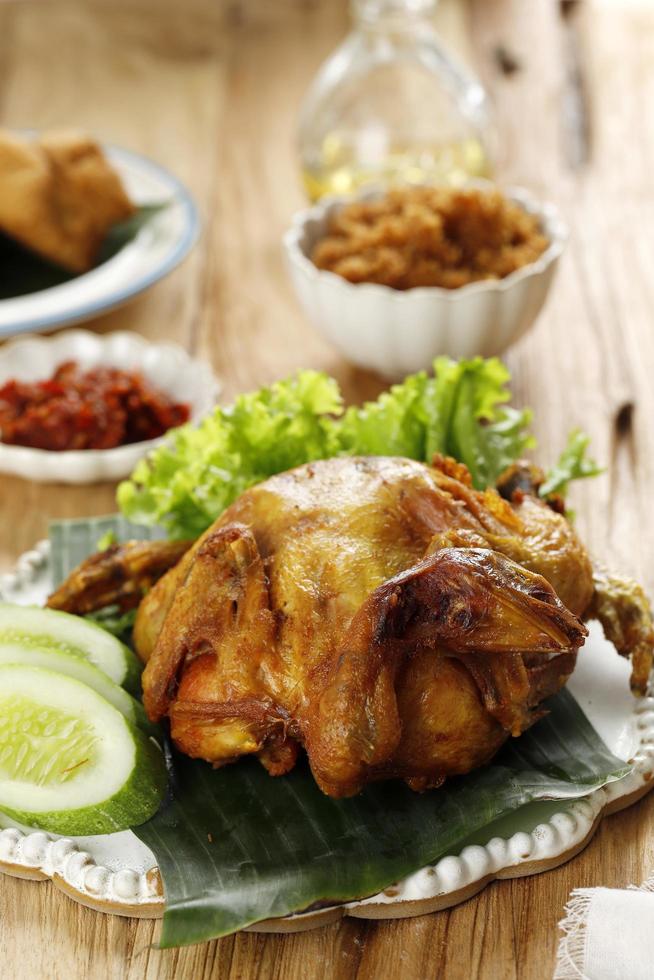 Whole Fried Chicken with Traditional Spices photo