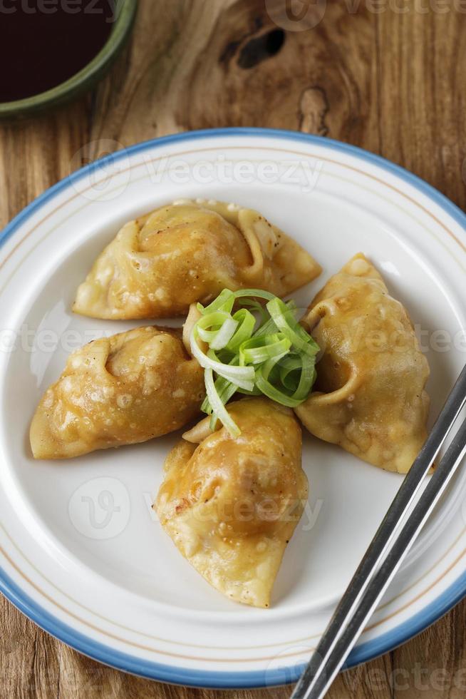 Deep Fried Mandu Korean Dumpling on White Plate 7191877 Stock Photo at