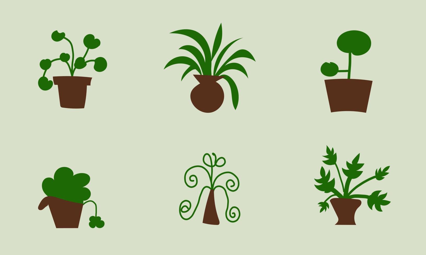 pequeña planta verde en maceta vector