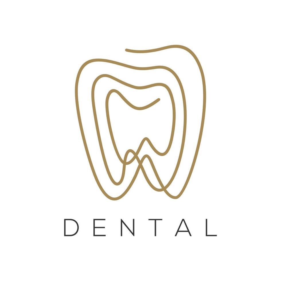 clínica dental logotipo diente diseño abstracto vector plantilla estilo lineal, elemento de diseño para logotipo, afiche, tarjeta, pancarta, emblema, camiseta. ilustración vectorial